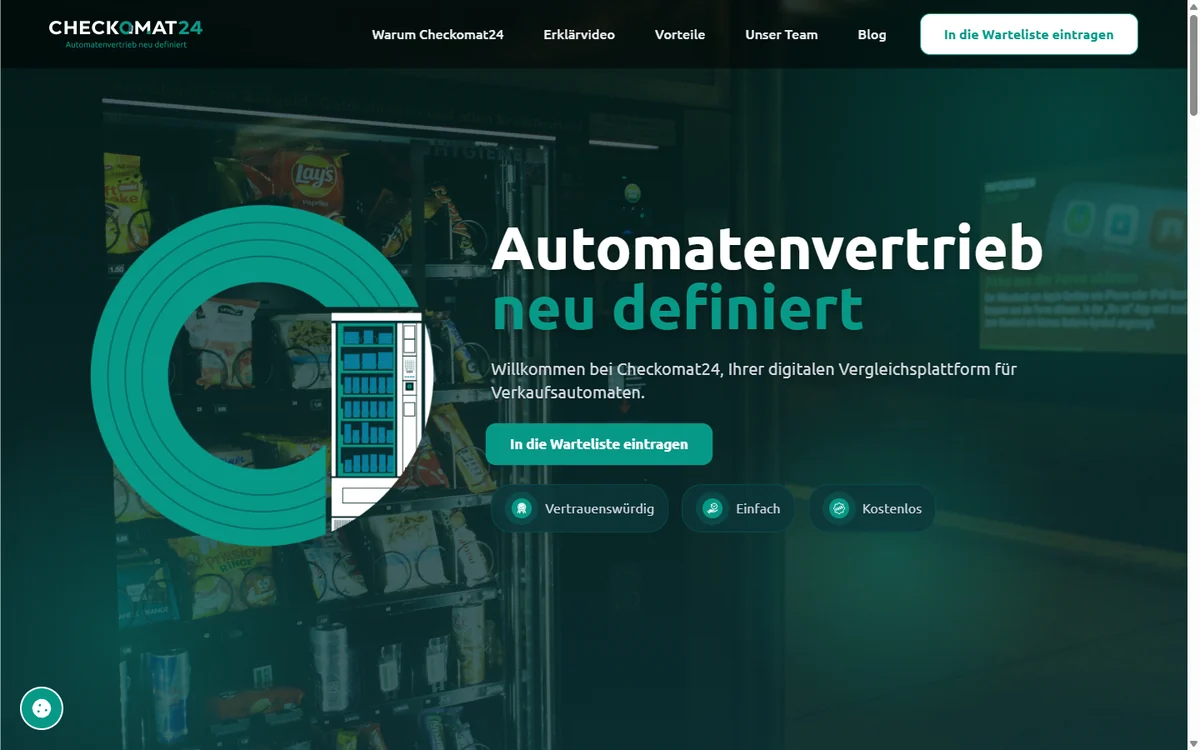 Startseite von Checkomat24